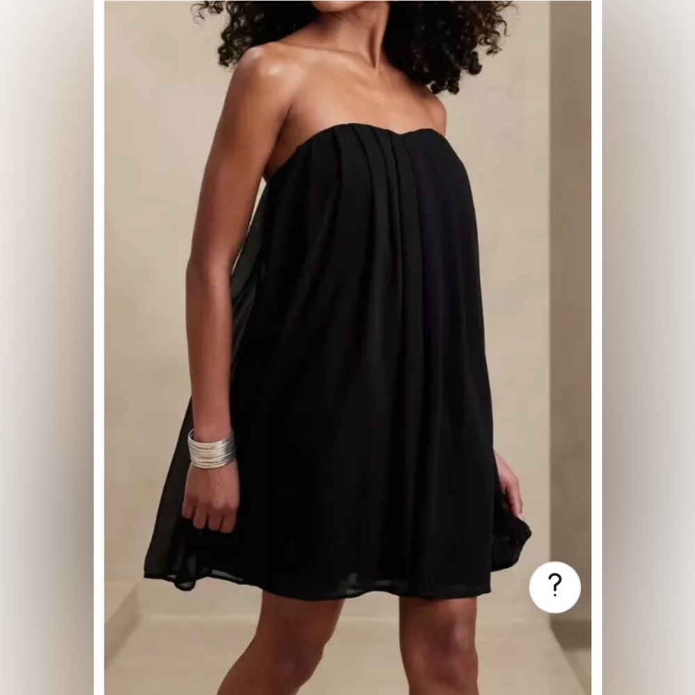 NWT Black Banana Republic Sweatheart Mini Shift Dress